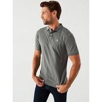 Hackett Slim Fit Left Chest Logo Polo Shirt - Grey