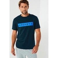 Hackett Sport Essential Box Logo Short Sleeve T-shirt Navy