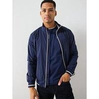 Hackett Heritage Logo Bomber Jacket - Navy