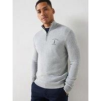 Hackett Heritage No.1 Half Zip Sweater S Grey