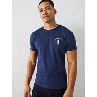 Hackett Heritage Number Short Sleeve T-Shirt S Blue