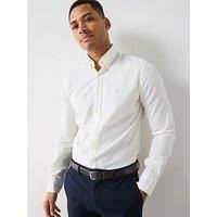 Hackett Ess GMD Oxford Long Sleeve Shirt L White