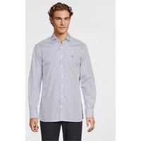 Hackett Hackett Bengal Stripe Casual Long Sleeve Shirt - Blue