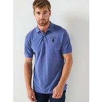 Hackett Heritage Number Short Sleeve Polo Shirt - Blue