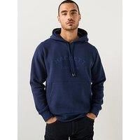 Hackett Heritage Essential Arch Logo Overhead Hoodie - Navy
