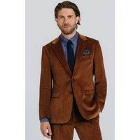 Dobell Men's Mid Brown Corduroy Jacket | Size: 42R