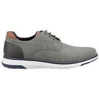 Hush Puppies Bruce Mens Khaki Casual Lace Up Smart Canvas Trainer Shoes