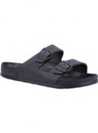Hush Puppies Lenny Sandal Mens Summer, Black, 7 UK