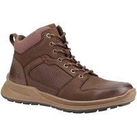 Hush Puppies Arnie Mens Brown Leather Ankle Lace Up Leather Boots