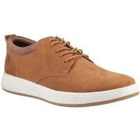 Hush Puppies Bowen Mens Casual Leather Lace Up Trainers Tan