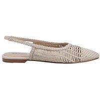 Hush Puppies Dalia Woven Slingback Shoe - Cream