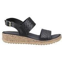 Hush Puppies Ebony Wide Fit Sandal Ladies Summer Women's Buckle