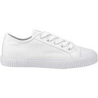 Hush Puppies Women/'s Freya Canvas Trainer, White, 4 UK