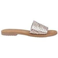 Hush Puppies Hetty Slide Leather Women's Bronze Sandals