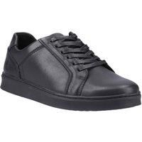 Hush Puppies Madden Mens Black Casual Lace Up Smart Leather Trainers
