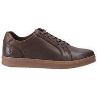 Hush Puppies Madden Mens Brown Casual Lace Up Smart Leather Trainers