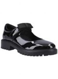 Hush Puppies Astrid Bow Leather Girls's Black Shoes