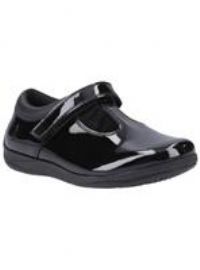 Hush Puppies Caitlin T-Bar Leather Girls's Black Shoes