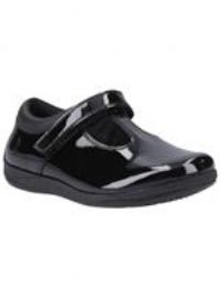 Hush Puppies Caitlin T-Bar Leather Girls's Black Shoes
