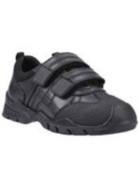 Hush Puppies Tristen Leather Boys's Black Loafers New