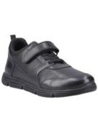 Hush Puppies Alfie Bungee Snr Leather Boys's Black Shoes
