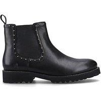 Hush Puppies Gwyneth Leather Women's Black Flat Chelsea Boots