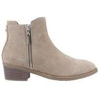 Hush Puppies Ingrid Suede Women's Tan Heeled Ankle Boots