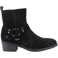 Hush Puppies Iria Suede Women's Black Heeled Ankle Boots