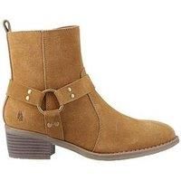 Hush Puppies Iria Suede Women's Tan Heeled Ankle Boots