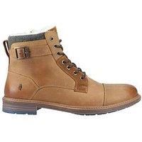 Hush Puppies Jordan Leather Men's Tan Ankle Boots
