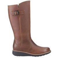 Hush Puppies Luna Leather Women's Brown Boots