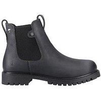 Hush Puppies Wynter Leather Women's Black Flat Chelsea Boots