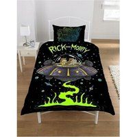 Rick And Morty  Single AG2629  's Duvet cover in Black