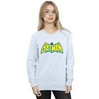 Batman Women's Retro Logo Heather Sweatshirt in Grey | Size: XL
