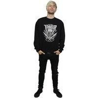 Thor: Ragnarok Men's Hammer Logo Sweatshirt in Black | Size: Small