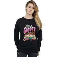 Scooby Doo Women's Life Is Sweet Sweatshirt in Black | Size: Small