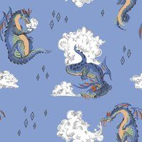 Cath Kidston Dragon Wallpaper