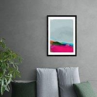 East End Prints Red Poppies Field Abstract III Framed Print