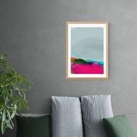 East End Prints Red Poppies Field Abstract III Framed Print