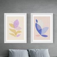 East End Prints Pastel Leaf Set of 2 Prints by Alisa Galitsyna