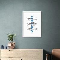 East End Prints Fish and Chips Print by Rocket Jack