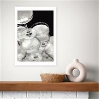 East End Prints Champagne Black & White Art Print - A3