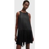 Allsaints Eve 2-In-1 Metallic Mini Dress - Black