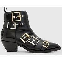 AllSaints Women/'s Jane Buckle Boot Ankle, Black, 4 UK