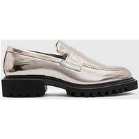 Allsaints Lola Metallic Loafer - Grey