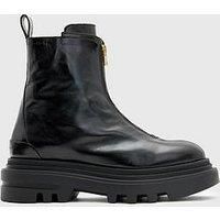 Allsaints Othello Zip Front Boots - Black