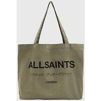 Allsaints Underground Logo Printed Tote Bag