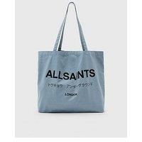 Allsaints Underground Logo Printed Tote Bag