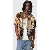 Allsaints Patches Short Sleeve Shirt - Black/Multi