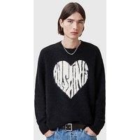 Allsaints Bubble Saints Crew Neck Sweatshirt - Black